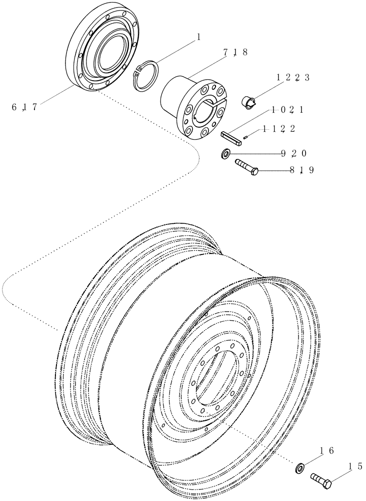 Схема запчастей Case IH MAGNUM 255 - (06-41) - HUB ASSEMBLY - REAR WHEEL (06) - POWER TRAIN