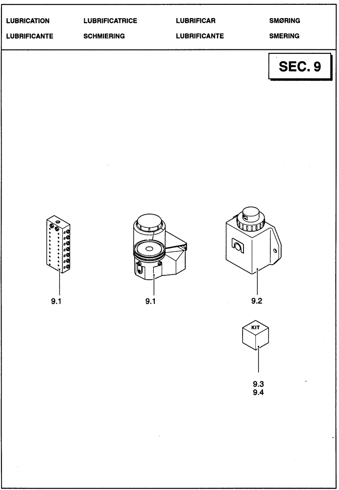 Схема запчастей Case IH LBX431R - (09.00[01]) - SECTION LIST 9 - LUBRICATION (09) - LUBRICATION