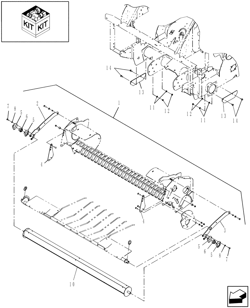 Схема запчастей Case IH RB454 - (18.78) - DIA KIT, 1.8M STUFFER ROLLER WINDGUARD, NORTH AMERICA (18) - ACCESSORIES