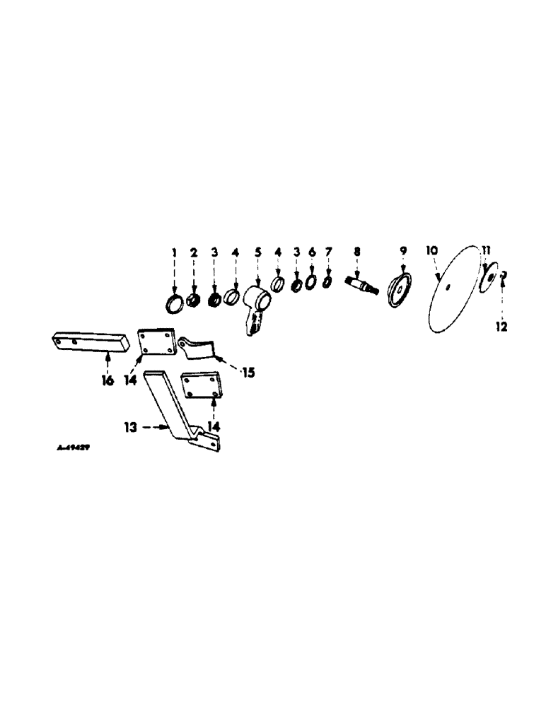 Схема запчастей Case IH 4-F43 - (B-06) - DISK COLTER JOINTERS, RIGID STANDARD, ONE PER FURROW 