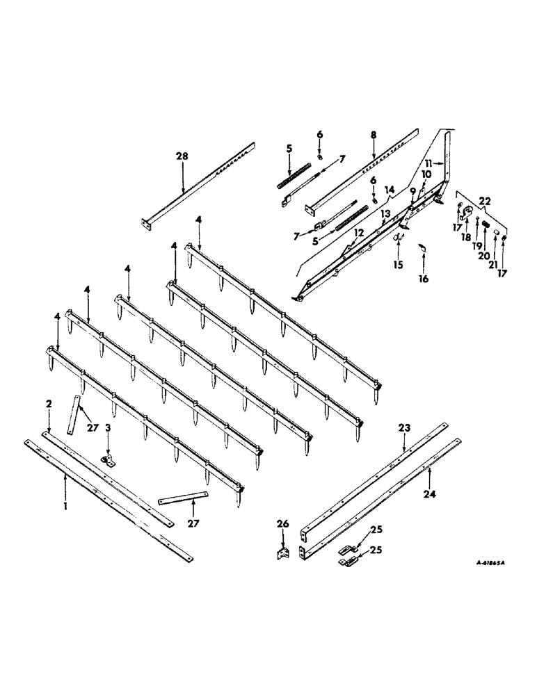 Схема запчастей Case IH 7 - (A-10) - RIGID SECTIONS, OPEN END WITH LEVER 