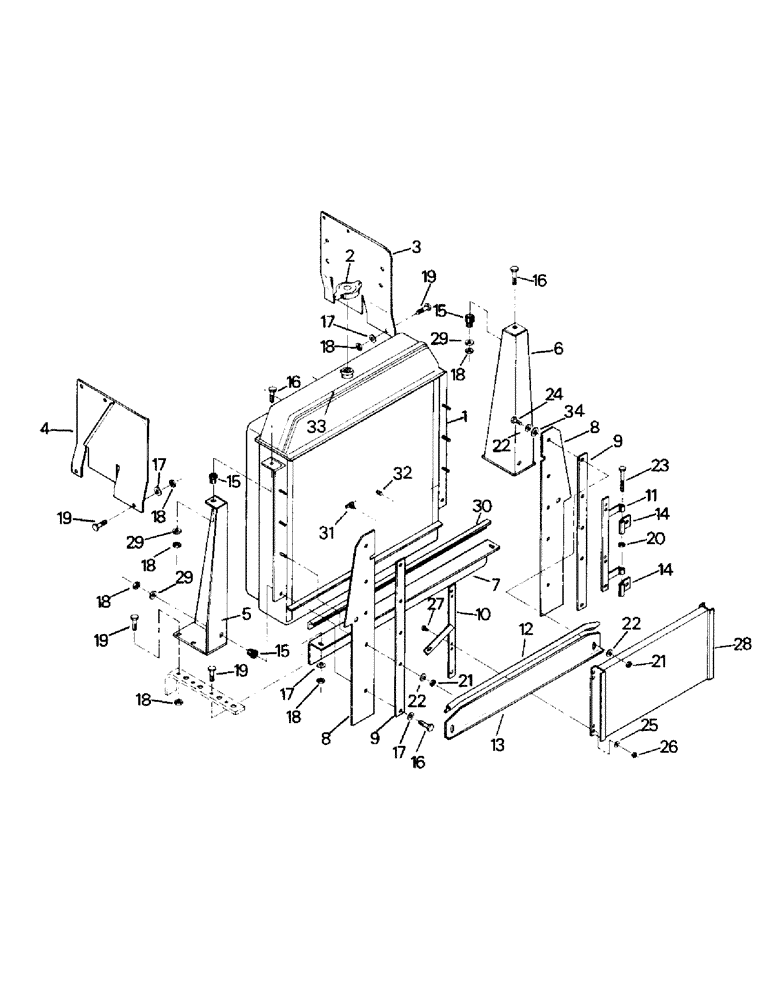 Схема запчастей Case IH ST225 - (04-16) - RADIATOR AND MOUNTING, ALL ST 220, ST 251 AND EARLY ST 250 AND ST 270 (04) - Drive Train