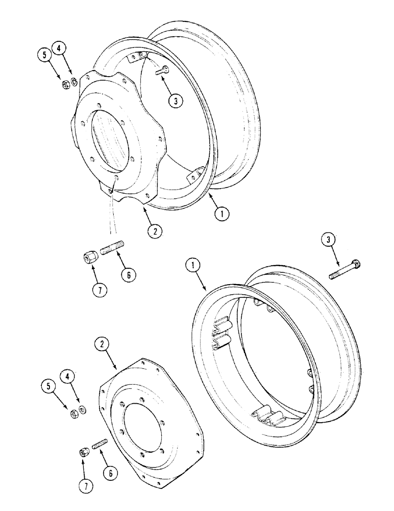 Схема запчастей Case IH 1294 - (5-124) - FRONT WHEELS - MFD (05) - STEERING