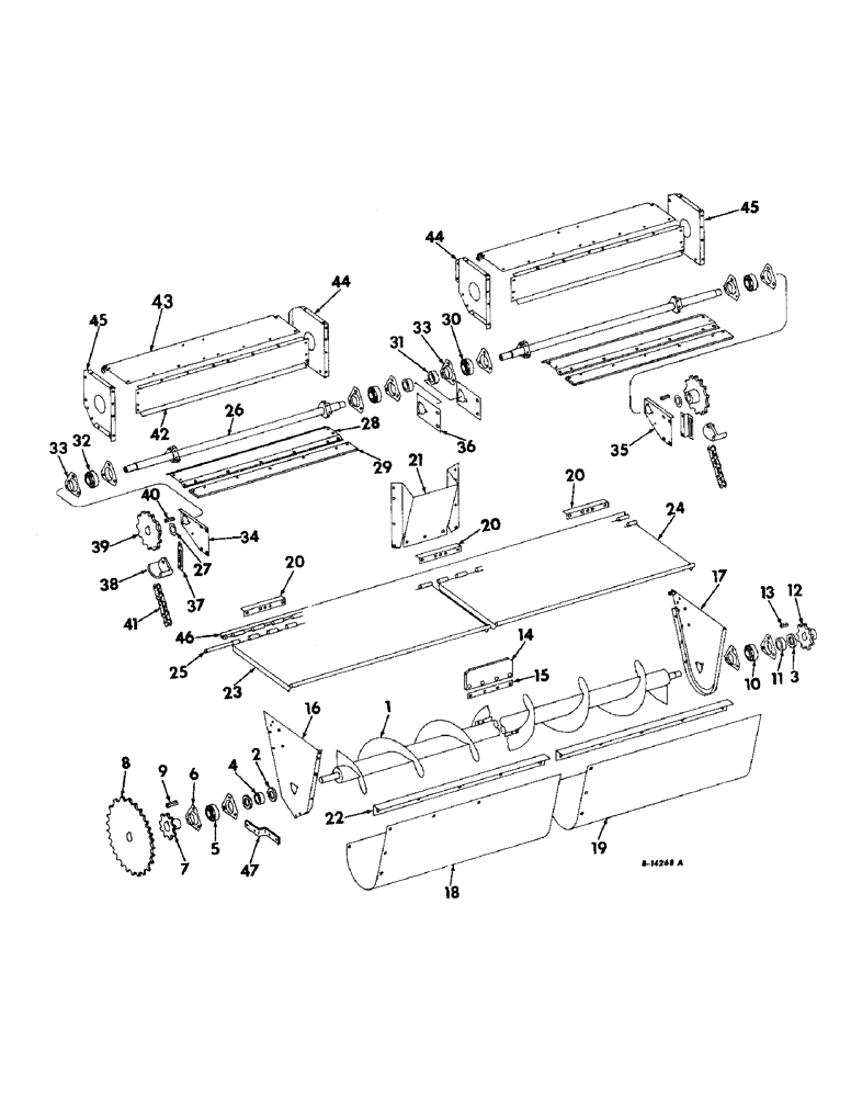 Схема запчастей Case IH 429N - (D-05) - AUGER, BEATER AND DRIVE (58) - ATTACHMENTS/HEADERS