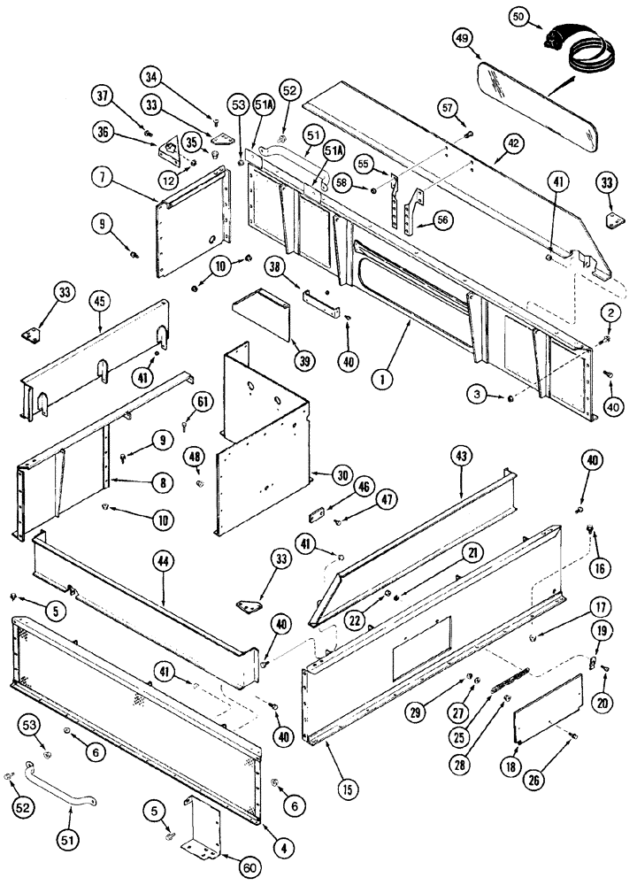 Схема запчастей Case IH 2388 - (09E-03) - GRAIN TANK EXTENSIONS (17) - GRAIN TANK & UNLOADER