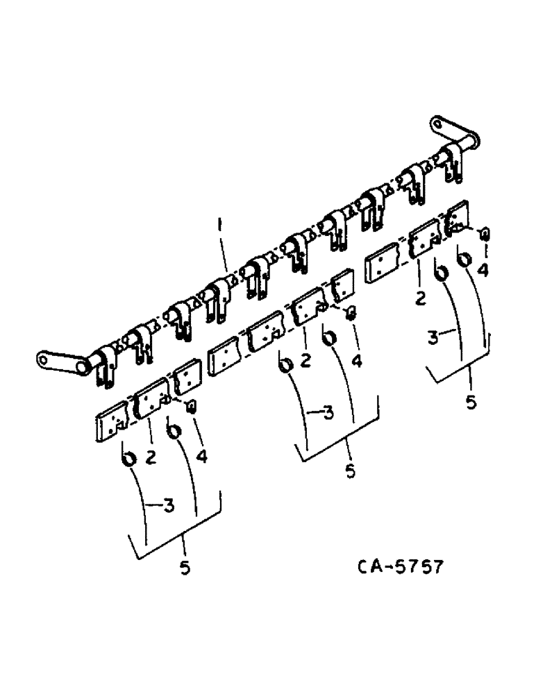 Схема запчастей Case IH 810 - (C-57) - REEL, BAT ASSY, FOR 10.0, 15.0, 17.5, 22.5 AND 24.0 FT. (58) - ATTACHMENTS/HEADERS