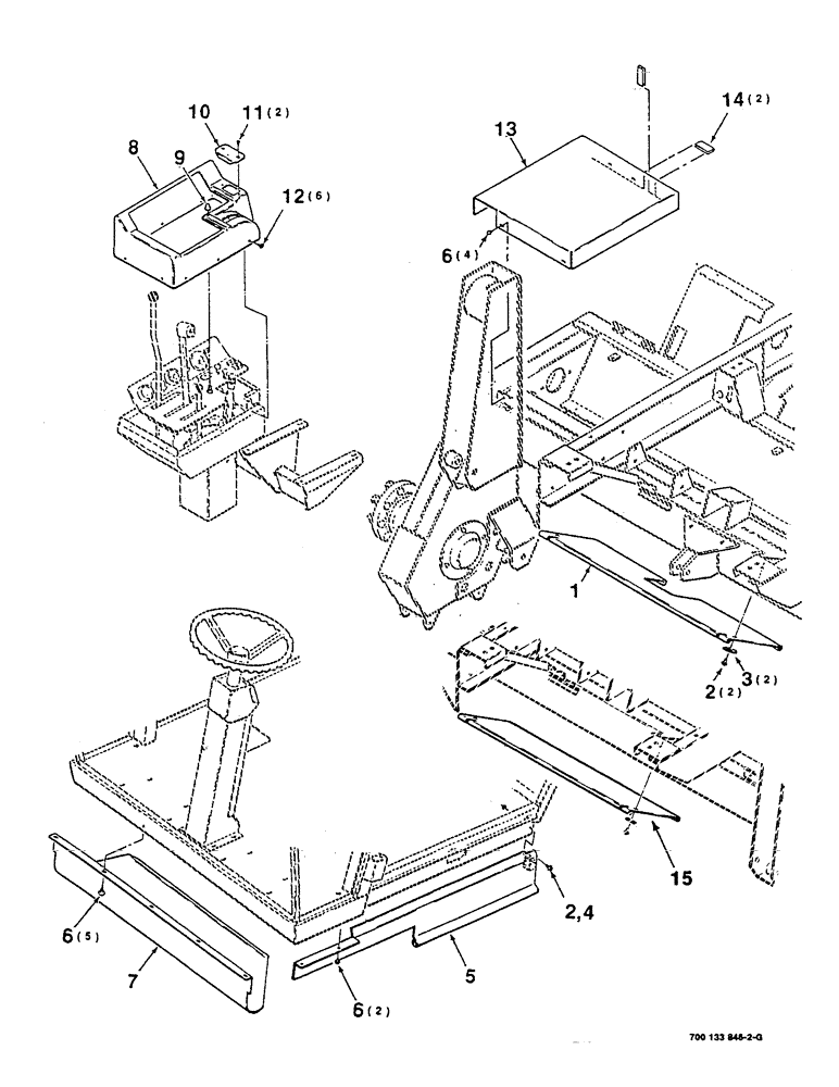 Схема запчастей Case IH 8825HP - (07-34) - PLATFORM SHIELDS ASSEMBLY, LOWER (09) - CHASSIS