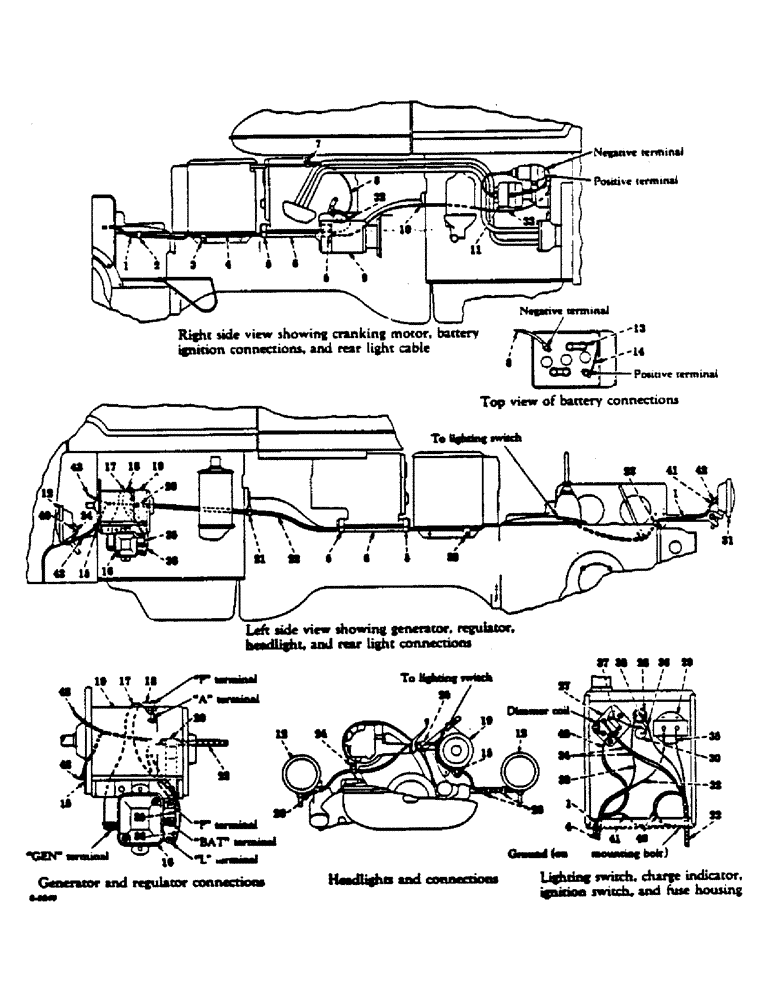 Схема запчастей Case IH 140 - (08-22) - ELECTRICAL, STARTING AND LIGHTING, BATTERY IGNITION, 6 VOLT, FOR 100 AND 130 SERIES TRACTORS (06) - ELECTRICAL