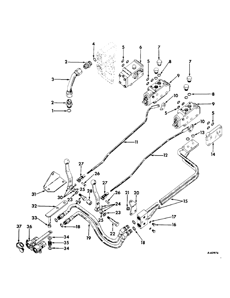 Схема запчастей Case IH 340 - (209) - HYDRAULIC SYSTEM, HYDRA-TOUCH SYSTEM, FOR TRACTORS WITH HYDRA-TOUCH POWER SUPPLY (07) - HYDRAULIC SYSTEM