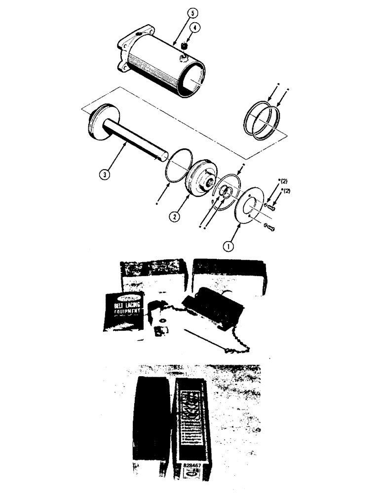 Схема запчастей Case IH 8540 - (46) - HYDRAULIC CYLINDER, LACER AND SPLICER TOOL KIT, CLIPPER LACING HOOKS (07) - HYDRAULICS