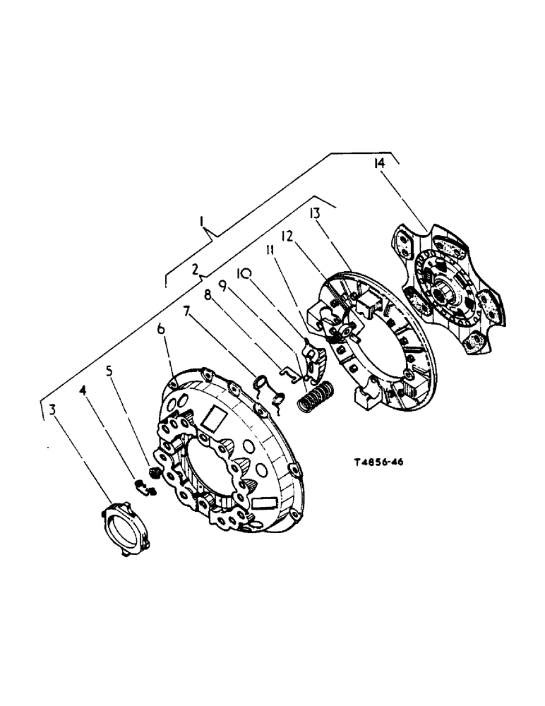 Схема запчастей Case IH 364 - (6-44) - ATTACHMENTS, 11 INCH HEAVY DUTY SINGLE CLUTCH AND FLYWHEEL, FULL FORWARD AND REVERSE ATTACHMENT Attachments