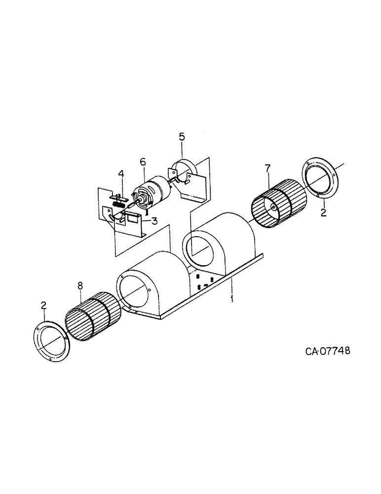 Схема запчастей Case IH 1486 - (13-40) - SUPERSTRUCTURE, BLOWER ASSEMBLY, CAB WITH SERIAL NO. 107807 AND ABOVE (05) - SUPERSTRUCTURE