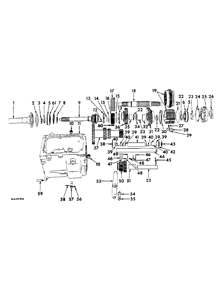 Схема запчастей Case IH 414 - (038) - TRANSMISSION (21) - TRANSMISSION