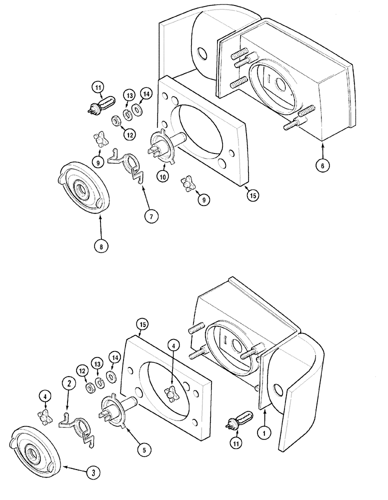 Схема запчастей Case IH MX120 - (04-21) - HEADLIGHTS (04) - ELECTRICAL SYSTEMS