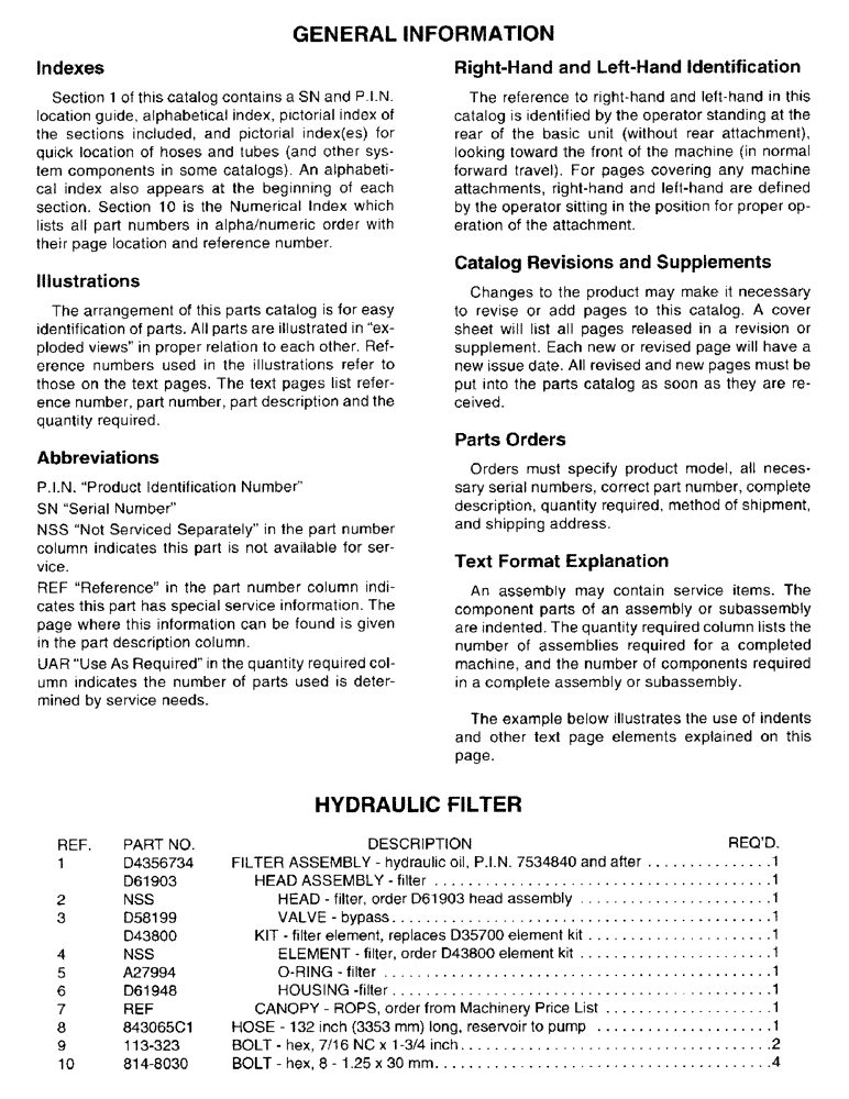 Схема запчастей Case IH 1670 - (1-04) - GENERAL INFORMATION (00) - PICTORIAL INDEX