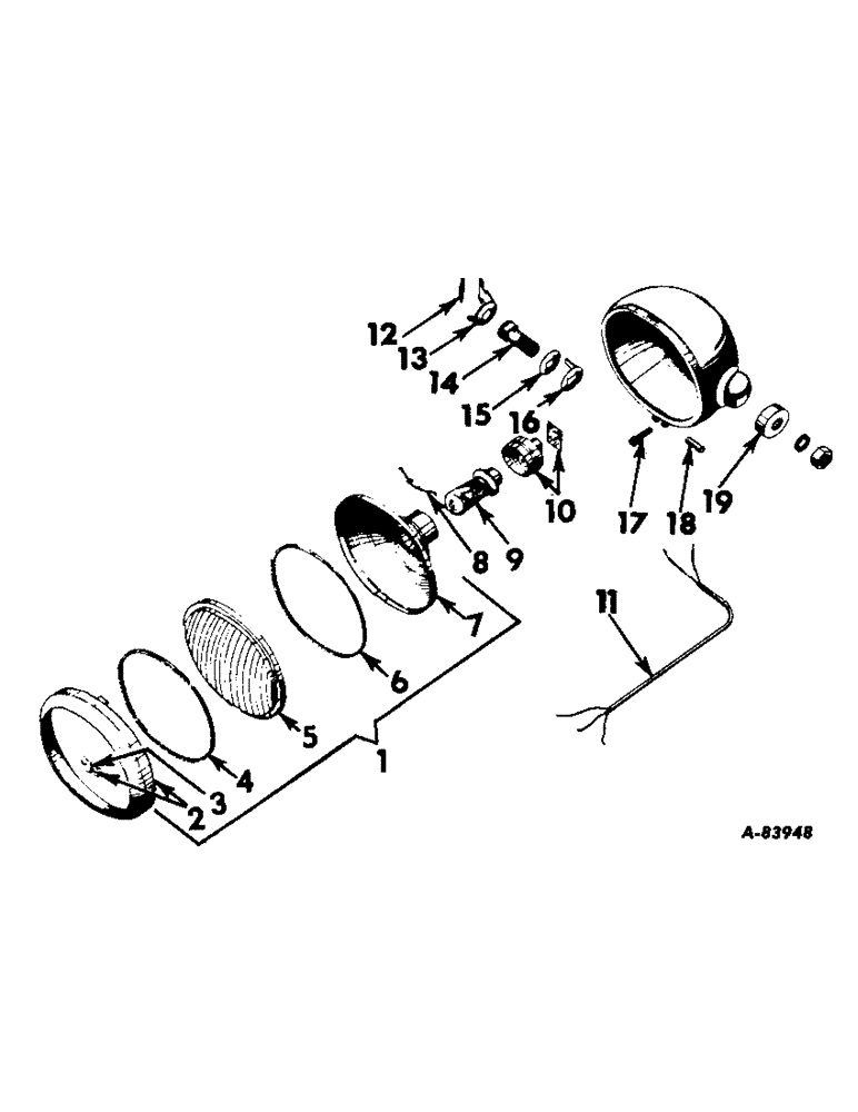 Схема запчастей Case IH B414 - (073) - ELECTRICAL SYSTEM, HEADLIGHT, UP TO B-414/25082 (06) - ELECTRICAL SYSTEMS