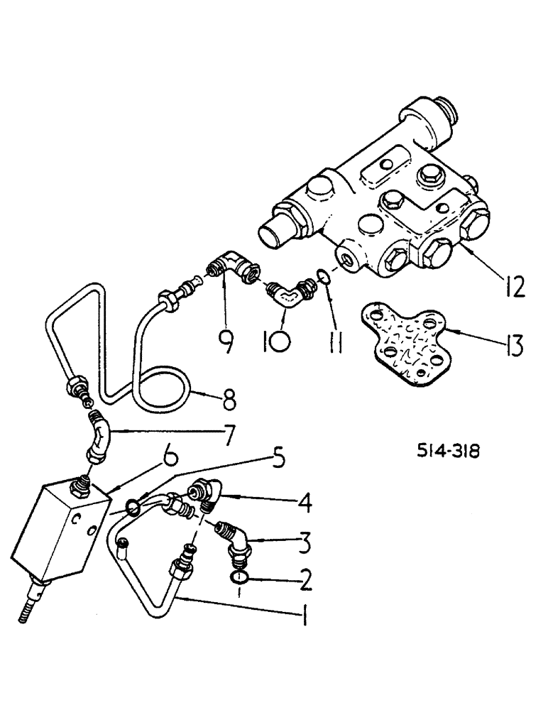 Схема запчастей Case IH HYDRO 84 - (07-119) - DRIVE CONTROL AND FOOT-N-INCH VALVE TUBING, TRACTORS FITTED WITH HAND SPEED CONTROLS (04) - Drive Train