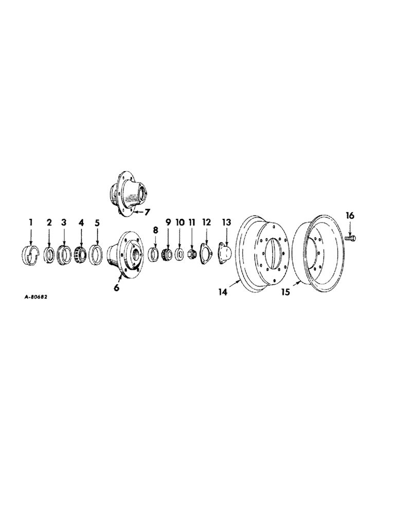 Схема запчастей Case IH 2424 - (122) - FRONT WHEELS, 2424 LO-BOY TRACTORS (11) - WHEELS