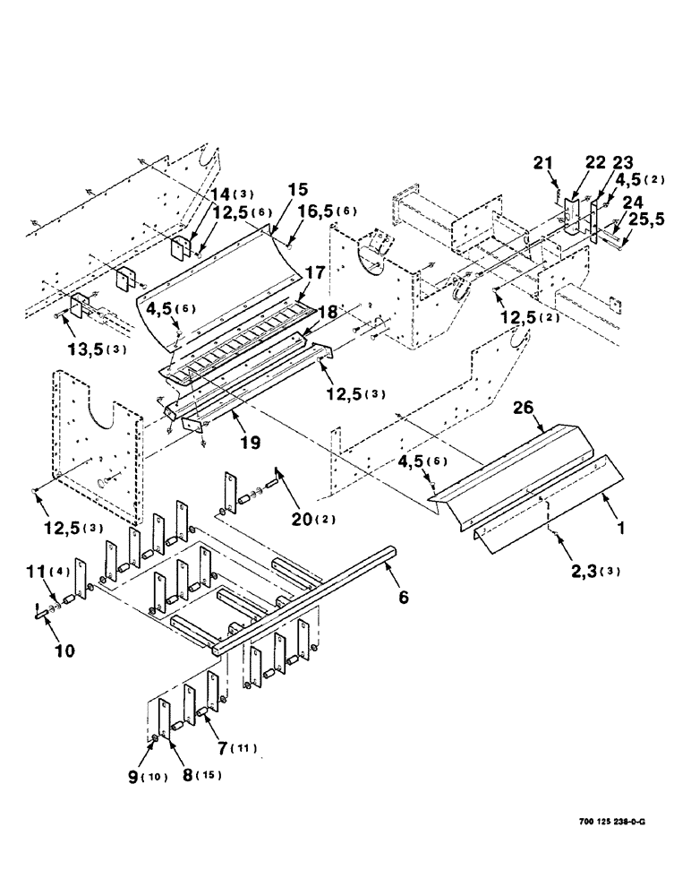 Схема запчастей Case IH 8610 - (5-10) - SECONDARY CUTTER ASSEMBLY (64) - CHOPPING