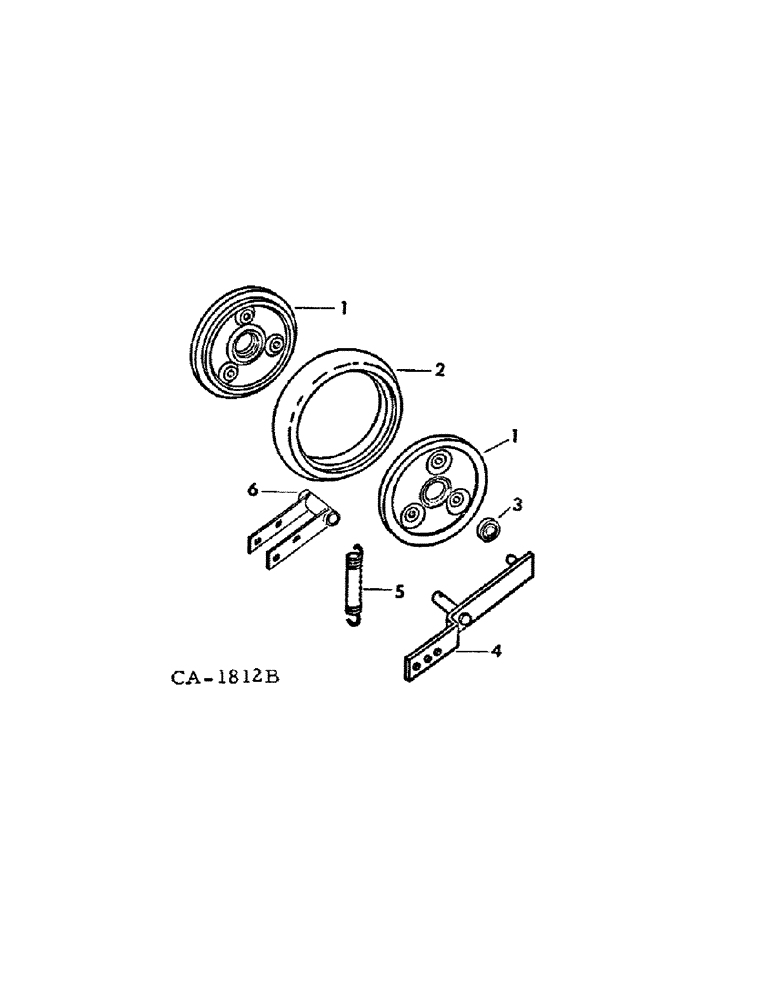 Схема запчастей Case IH 400 - (A-055[A]) - SEED FIRMING WHEEL ATTACHMENT, FOR USE WITH RUNNER OPENERS, ONE PER ROW 