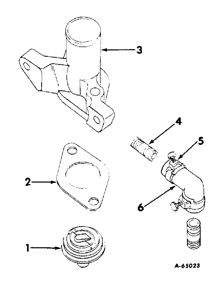 Схема запчастей Case IH 350 - (G-16) - HOUSING AND THERMOSTAT (10) - ENGINE