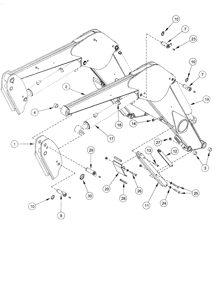 Схема запчастей Case IH L405 - (09-01) - FRAME (09) - CHASSIS/ATTACHMENTS