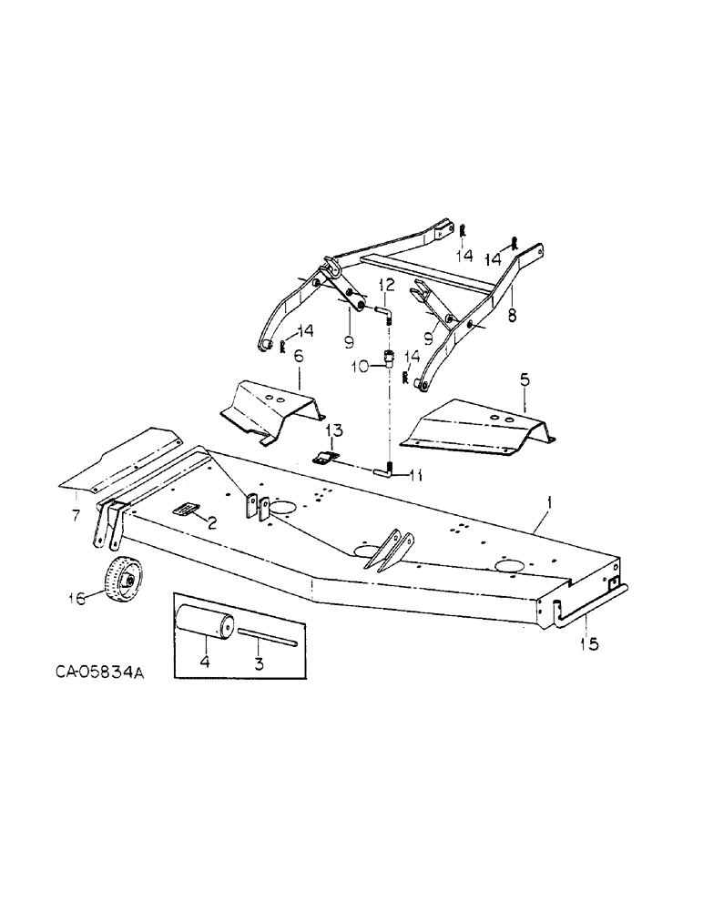 Схема запчастей Case IH 3160A - (E-22) - 3160 SERIES A ROTARY MOWER, MAIN FRAME 