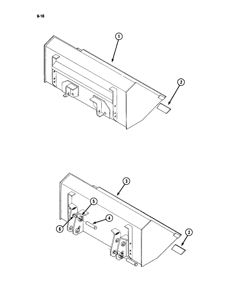 Схема запчастей Case IH 510 - (9-18) - MATERIAL BUCKET, QUICK ATTACH TYPE (09) - CHASSIS/ATTACHMENTS