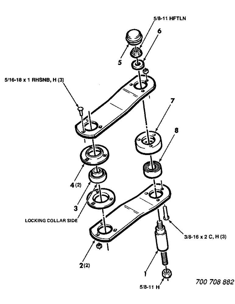 Схема запчастей Case IH 8830 - (23) - PITMAN STABILIZER ARM ASSEMBLY (58) - ATTACHMENTS/HEADERS