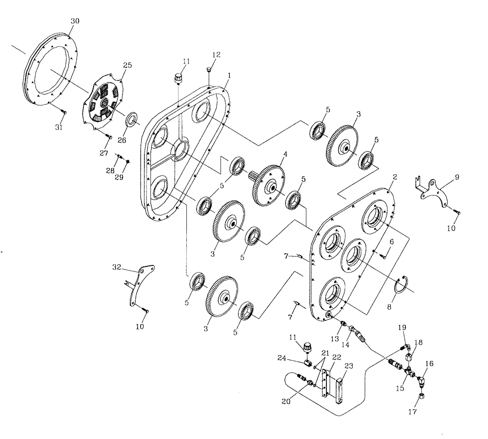 Схема запчастей Case IH 7700 - (C06[02]) - GEARBOX {125} {DENISON} Engine & Engine Attachments