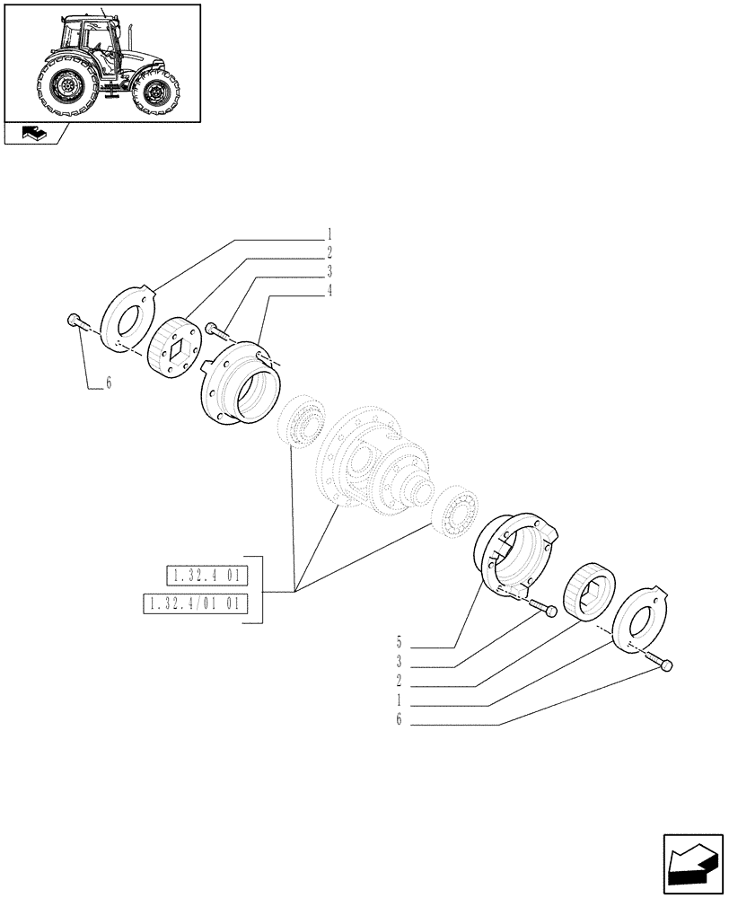 Схема запчастей Case IH FARMALL 60 - (1.32.0) - BOXES, COVERS AND SUPPORTS (03) - TRANSMISSION