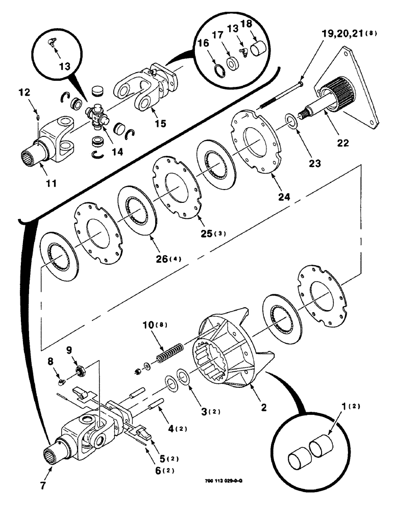 Схема запчастей Case IH 8590 - (2-08) - FLYWHEEL CLUTCH ASSEMBLY Driveline