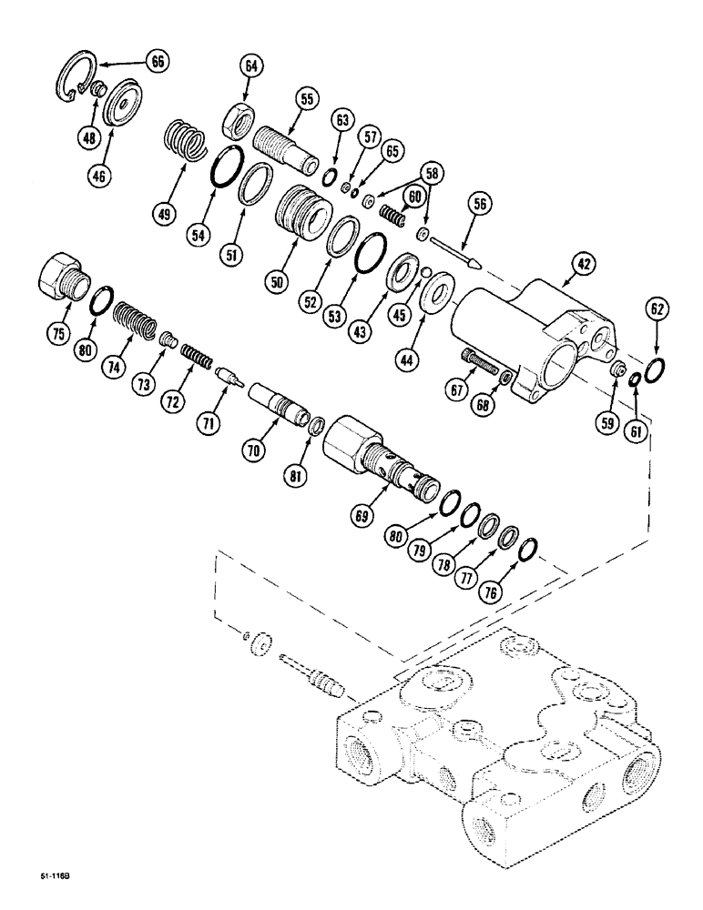 Схема запчастей Case IH 5150 - (8-086) - REMOTE VALVE ASSEMBLY (08) - HYDRAULICS