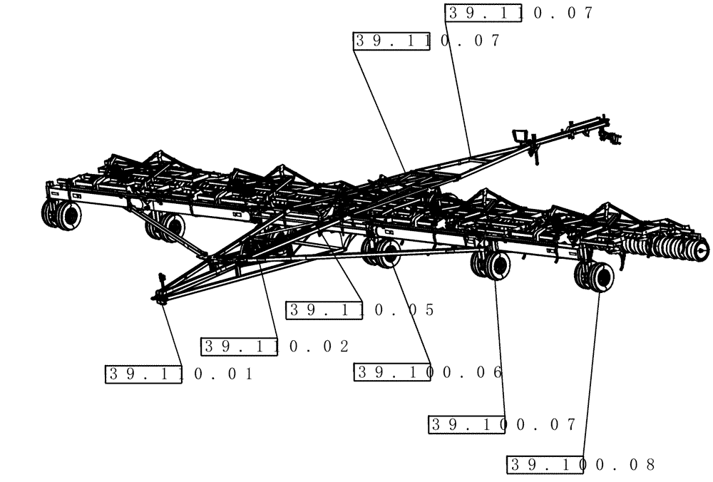 Схема запчастей Case IH 700 - (00.000.04) - PICTORIAL INDEX - TOW BEHIND AIR CART CONFIGURATION (00) - GENERAL & PICTORIAL INDEX