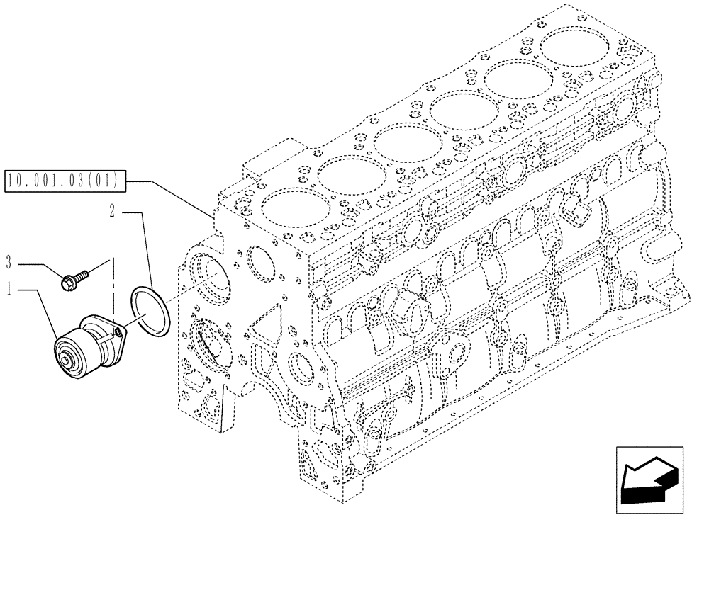 Схема запчастей Case IH P140 - (10.402.01) - WATER PUMP (10) - ENGINE