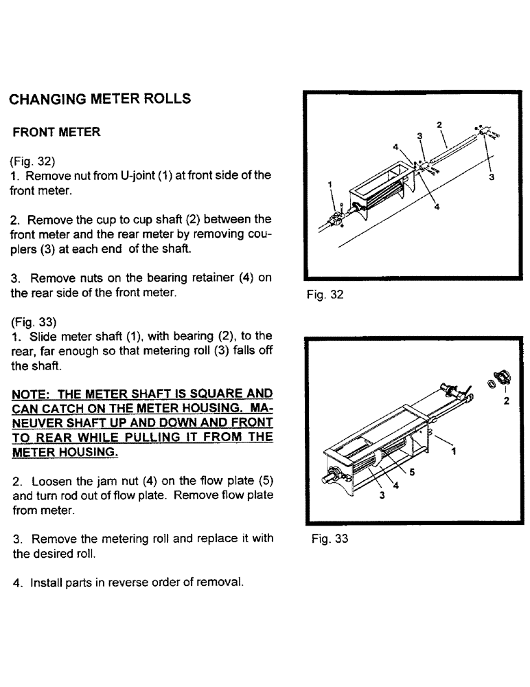 Схема запчастей Case IH 2400 - (B14) - CHANGING METER ROLLS 