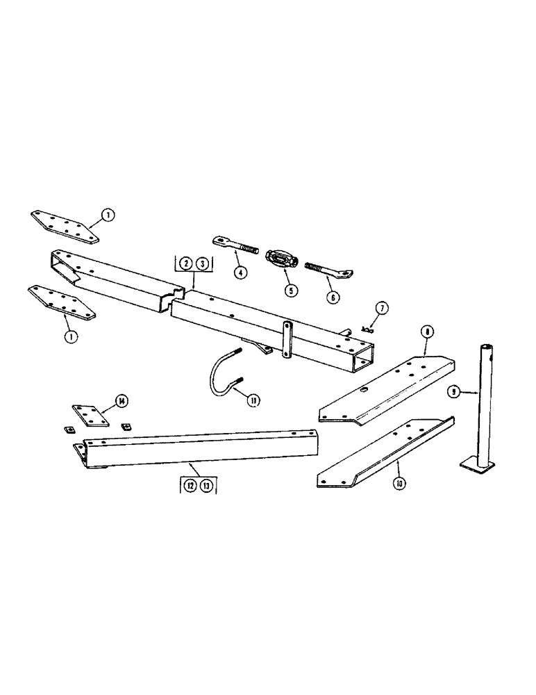 Схема запчастей Case IH 3300-SERIES - (06) - HITCH TONGUE, IN FURROW HITCH, 4 AND 5 BOTTOM, 5 TO 6 BOTTOM, 6 AND 7 BOTTOM 