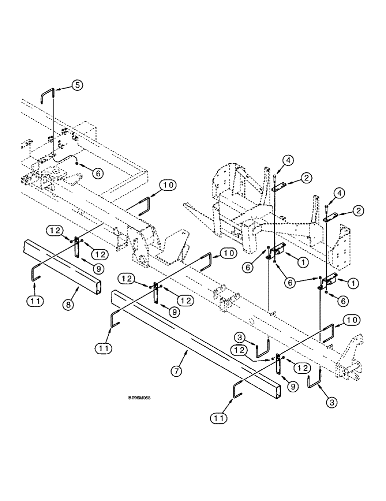 Схема запчастей Case IH 955 - (9C-26) - SEED MODULE FRAME AND ROW UNIT MOUNTING, 12/23 SOLID ROW CROP - FRONT FOLD (09) - CHASSIS/ATTACHMENTS