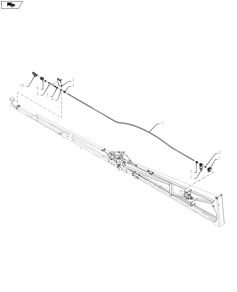 Схема запчастей Case IH 4420 - (11-012) - FENCE ROW GROUP, LO-FLOW, 100 AND 120 BOOM, BSN Y9T026406 Options