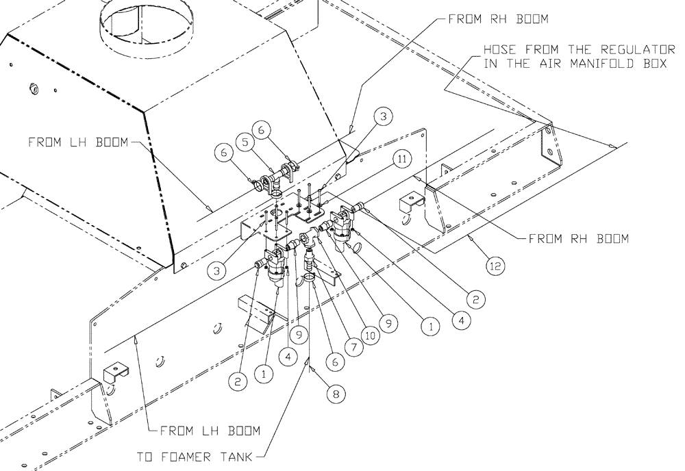 Схема запчастей Case IH FLX810 - (09-006) - SOLENOID GROUP (16) - FOAM MARKER