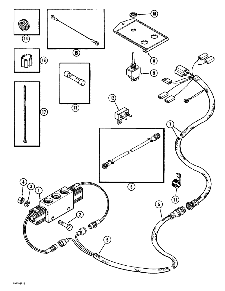 Схема запчастей Case IH 955 - (4-32) - MANUAL SELECTOR VALVE SYSTEM, 8 ROW WIDE AND 12 ROW NARROW, VERTICAL FOLD, ALL RIGID (04) - ELECTRICAL SYSTEMS