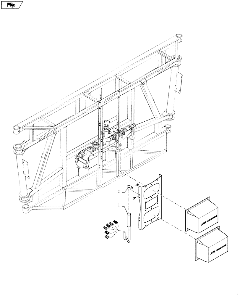 Схема запчастей Case IH 4420 - (12-056) - BYPASS MODULE GROUP, 120’ BOOM (06) - ELECTRICAL