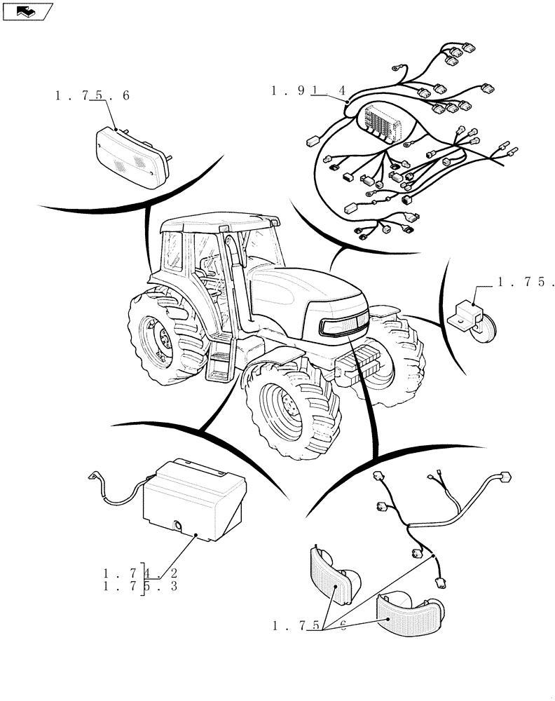 Схема запчастей Case IH PUMA 155 - (SEC. 06) - ELECTRICAL (00) - GENERAL
