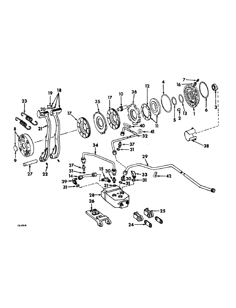 Схема запчастей Case IH 2826 - (04-02) - BRAKES, BRAKES AND CONNECTIONS (5.1) - BRAKES