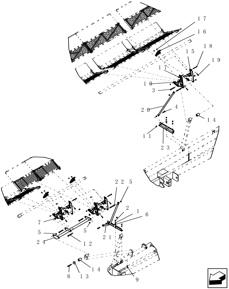 Схема запчастей Case IH 100 - (39.100.32) - WHEELED BOOM - WINDSCREEN PANEL MOUNTS (39) - FRAMES AND BALLASTING