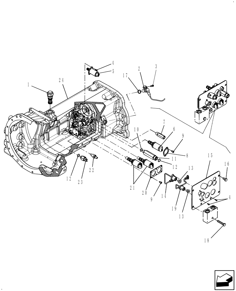 Схема запчастей Case IH FARMALL 40 - (03.26) - FRONT HOUSING 40 HP (03) - TRANSMISSION