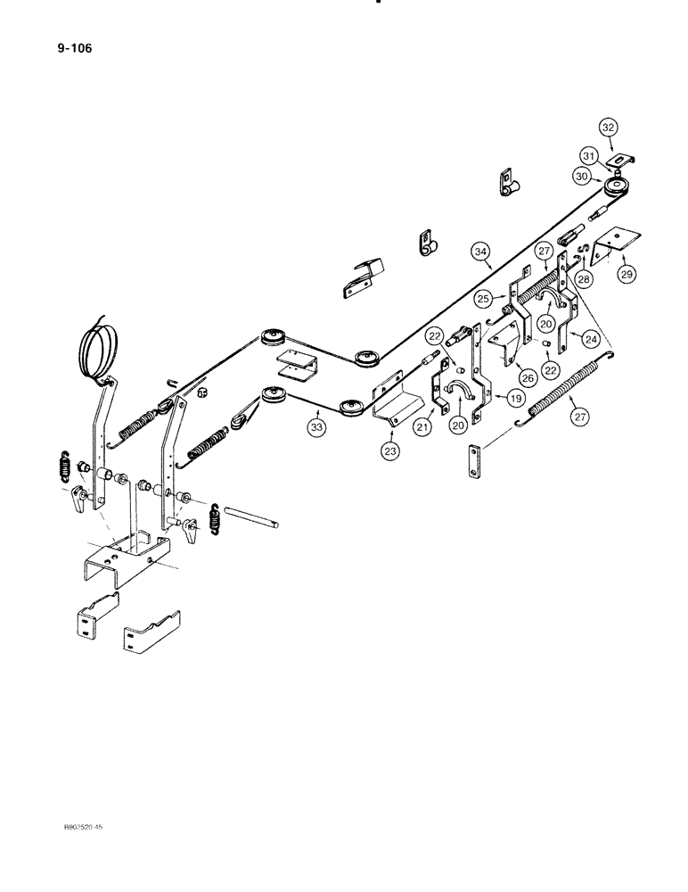 Схема запчастей Case IH 560 - (9-106) - WIDESPREAD AND APRON DRIVE CONTROLS, USED ON MODEL 560 ONLY (09) - CHASSIS/ATTACHMENTS