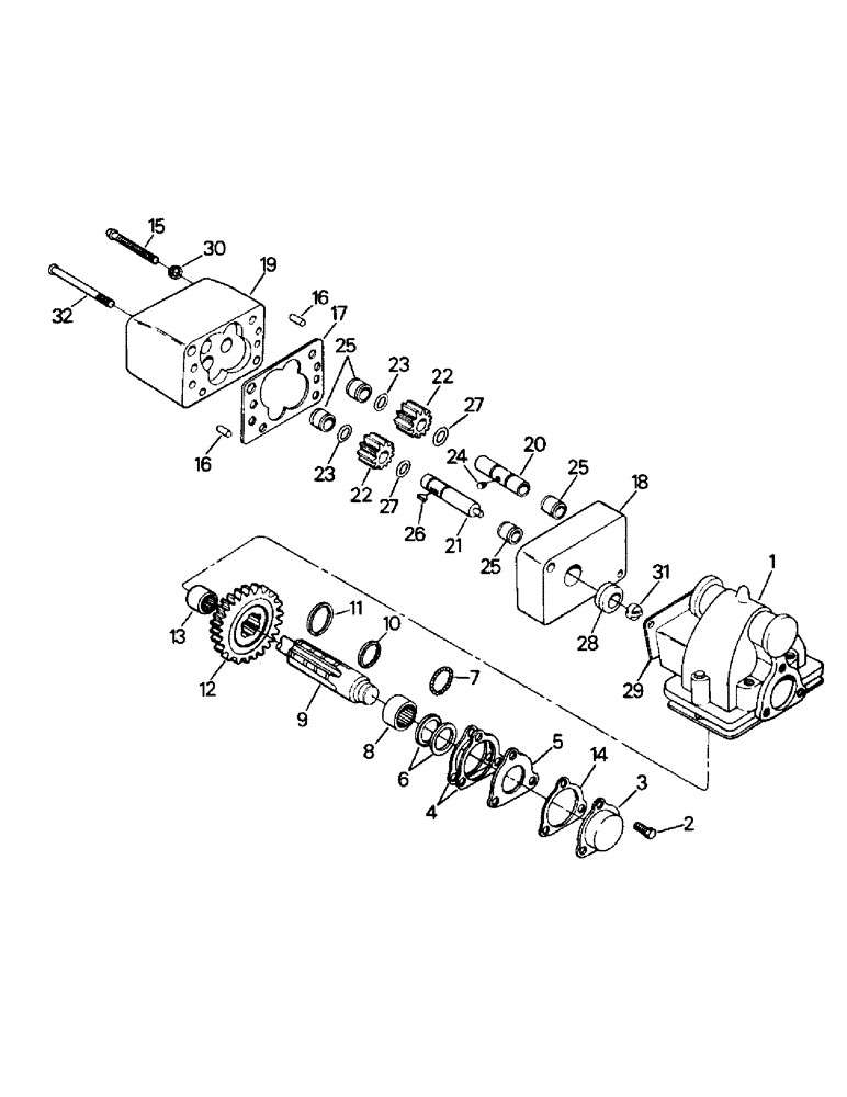 Схема запчастей Case IH PT225 - (04-51) - PT TRANSIMISSION PUMP, BOTTOM MOUNT (04) - Drive Train