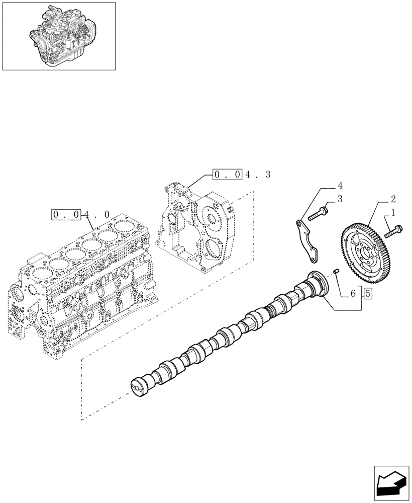 Схема запчастей Case IH F4GE9684C J600 - (0.12.0[01]) - CAMSHAFT - TIMING CONTROL (504125012) 