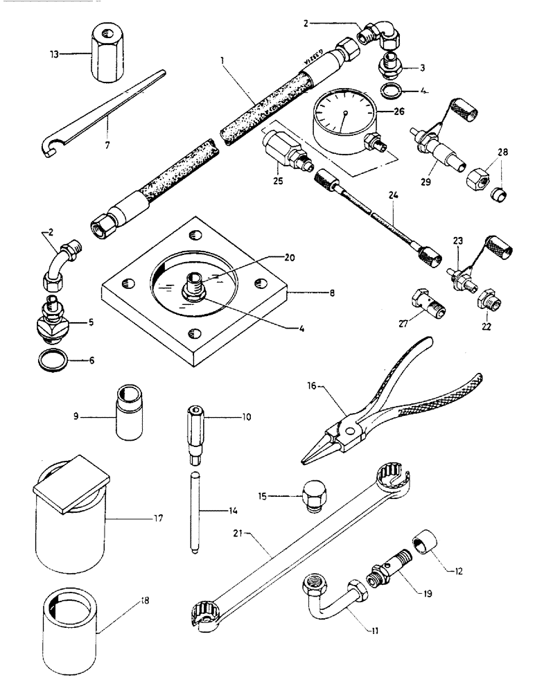 Схема запчастей Case IH 724 - (370) - SERVICE TOOLS FOR HYDRAULIC SYSTEM (88) - ACCESSORIES